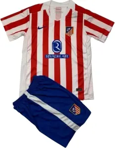 Футбольна форма дитяча Атлетіко Мадрид (Atletico Madrid) 2025-2026 домашня червоно-біло-синя F0366
