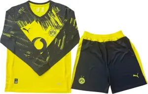 Футбольна форма з довгим рукавом Боруссія Дортмунд (Borussia Dortmund) 2025-2026 домашня жовто-чорна F0414