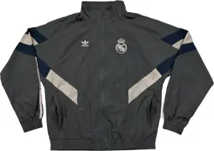 Вітровка Реал Мадрид (Real Madrid) 2024-2025 сіро-біло-темно-синя F0490