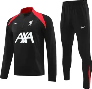 Спортивний костюм Ліверпуль (Liverpool) 2024-2025 чорно-червоний F0467