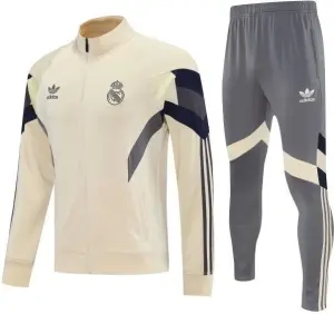 Спортивний костюм Реал Мадрид (Real Madrid) 2024-2025 бежево-сірий F0440