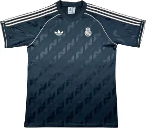 Футболка Реал Мадрид (Real Madrid) 2024-2025 темно-сіро-біла F0448