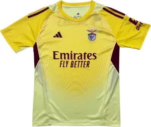 Вратарская футболка Бенфика (Benfica) 2026 домашняя желто-бордовая F0588