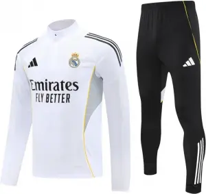 Спортивний костюм дитячий Реал Мадрид (Real Madrid) 2025-2026 біло-чорно-сіро-жовтий F0606