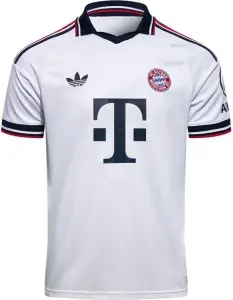 Футболка Баварія (Bayern Munich) 2026-2027 виїзна біло-темно-синьо-червона F0667