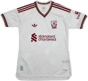 Футболка Ліверпуль (Liverpool) 2026-2027 виїзна біло-червона F0690
