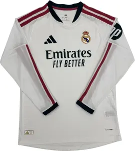 Футболка з довгим рукавом Реал Мадрид (Real Madrid) 2026-2027 домашня біло-темно-зелено-рожева F0697