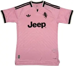 Футболка Ювентус (Juventus) 2026-2027 виїзна рожево-чорна F0699