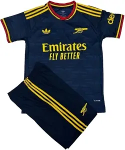 Футбольна форма Арсенал (Arsenal) 2026-2027 виїзна темно-синьо-жовто-червона F0708