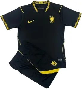 Футбольна форма Челсі (Chelsea) 2026-2027 виїзна чорно-жовта F0709