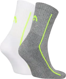 Шкарпетки Head ALL SPORTS PERFORMANCE SHORTCREW 2P біло-лаймові, сіро-лаймові (2 пари) 701229021-004