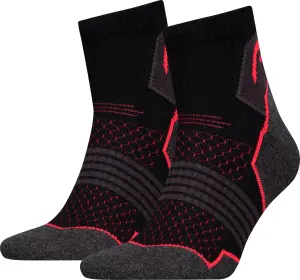 Шкарпетки Head HIKING QUARTER 2PPK UNISEX чорно-сіро-червоні (2 пари) 781002001-232