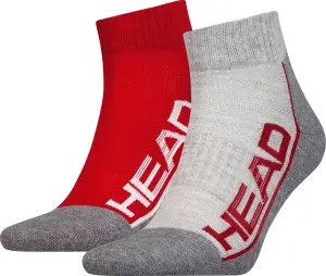 Шкарпетки Head PERFORMANCE QUARTER 2P UNISEX червоно-сірі, світло-сіро-сірі (2 пари) 791019001-070