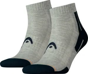 Шкарпетки Head PERFORMANCE QUARTER 2PPK UNISEX сіро-темно-синьо-помаранчеві (2 пари) 741018001-650