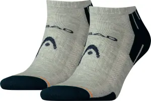 Шкарпетки Head PERFORMANCE SNEAKER 2PPK UNISEX сіро-темно-синьо-помаранчеві (2 пари) 741017001-650