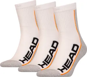 Шкарпетки Head STRIPE SHORT CREW 3-PACK біло-сіро-помаранчеві (3 пари) 781010001-062