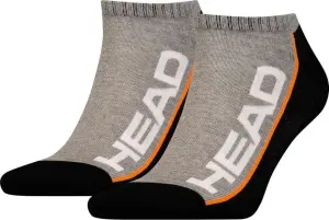 Шкарпетки Head STRIPE SNEAKER 2-PACK сіро-чорно-помаранчеві (2 пари) 781008001-235