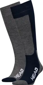 Носки Head UNISEX SKI KNEEHIGH 2PPK серо-темно-синие (2 пары) 791003001-277