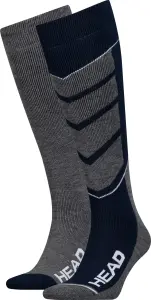 Шкарпетки Head UNISEX SKI V-SHAPE KNEEHIGH 2PPK сіро-темно-сині (2 пари) 791004001-277