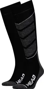 Шкарпетки Head UNISEX SKI V-SHAPE KNEEHIGH 2PPK чорно-темно-сіро-білі (2 пари) 791004001-213