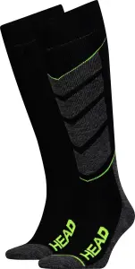 Шкарпетки Head UNISEX SKI V-SHAPE KNEEHIGH 2PPK чорно-темно-сіро-лаймові (2 пари) 791004001-817