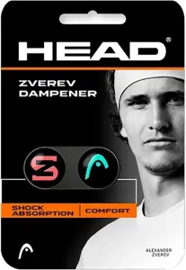 Віброгасники для ракеток Head ZVEREV DAMPENER чорно-темно-оранжево-бірюзові (2 штуки) 285-120 tehl