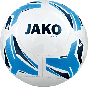 Футбольный мяч Jako GLAZE бело-синий 2369-45 Размер 4