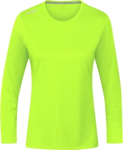 Футболка з довгим рукавом для бігу жіноча Jako RUN 2.0 неоново-зелена 6475-25