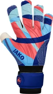 Вратарские перчатки Jako RIVER BASIC RC темно-сине-голубо-коралловые 2589-933