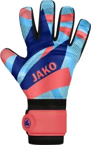 Воротарські рукавички дитячі Jako RIVER BASIC JUNIOR RC блакитно-темно-синьо-коралові 2580-192