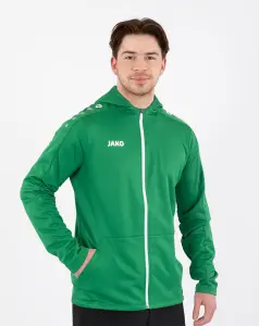 Олімпійка з капюшоном дитяча Jako LIGHT ONE зелено-біла 6800-200