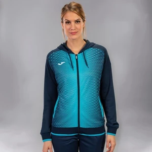 Олимпийка (мастерка) с капюшоном женская Joma SUPERNOVA темно-сине-голубая 900891.342