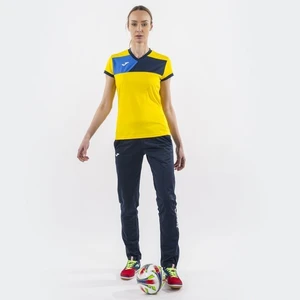 Футболка женская Joma CREW II 900385.903 желто-темно-синяя