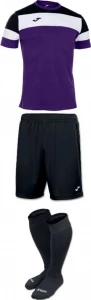 Комплект футбольної форми Joma CREW IV фіолетово-чорно-білий 101534.551_100053.100_400194.100