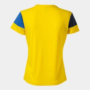 Футболка жіноча Joma CREW V жовто-синя 901856.907