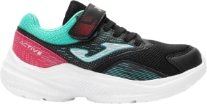 Кросівки бігові дитячі Joma ACTIVE чорно-бірюзово-рожеві JACTIS2501V