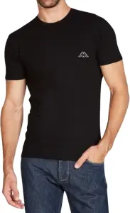 Футболка Kappa T-SHIRT MEZZA MANICA GIROCOLLO чорна K1304 Nero