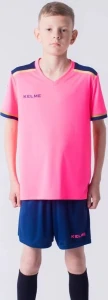 Комплект футбольної форми дитячий Kelme SEGOVIA рожево-темно-синій 8351ZB3158.9914