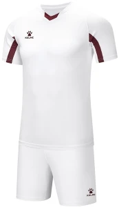 Комплект футбольной формы Kelme LEON бело-бордовый 7351ZB1129.9158
