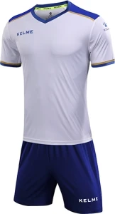Комплект футбольной формы детский Kelme SEGOVIA бело-сине-желтый 8351ZB3158.9104