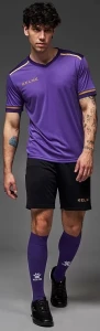 Комплект футбольної форми Kelme SEGOVIA фіолетово-чорний 8351ZB1158.9510