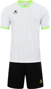 Комплект футбольной формы Kelme IBIZA бело-салатово-черный 8351ZB1082.9100