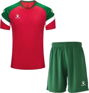 Комплект футбольной формы Kelme BRAVO красно-зеленый 7351TX1092.6013_8351ZB1143.9311