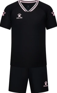 Комплект футбольної форми дитячий Kelme FARO чорно-світло-рожевий 8451ZB3246.9000