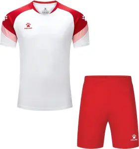 Комплект футбольної форми Kelme BRAVO біло-червоний 7351TX1092.9107_7351ZB1255.9600