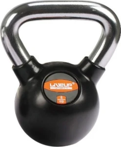 Гиря LiveUp RUBBER KETTEL DUMBELL чорна (8,0 кг) LS2044-8
