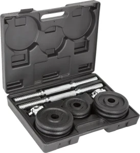 Набор гантелей LiveUp DUMBBELL SET черный (2 х 7,5 кг) LS2322B-15KGS