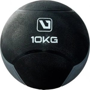 М'яч медичний (медбол) LiveUp MEDICINE BALL чорно-сірий 10 кг LS3006F-10