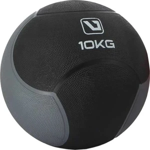 М'яч медичний (медбол) LiveUp MEDICINE BALL чорно-сірий 10 кг LS3006F-10