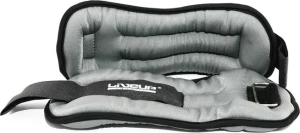 Утяжелители для лодыжки/запястья LiveUp WRIST/ANKLE WEIGHT черно-серые (2 х 1.0 кг) LS3049-1